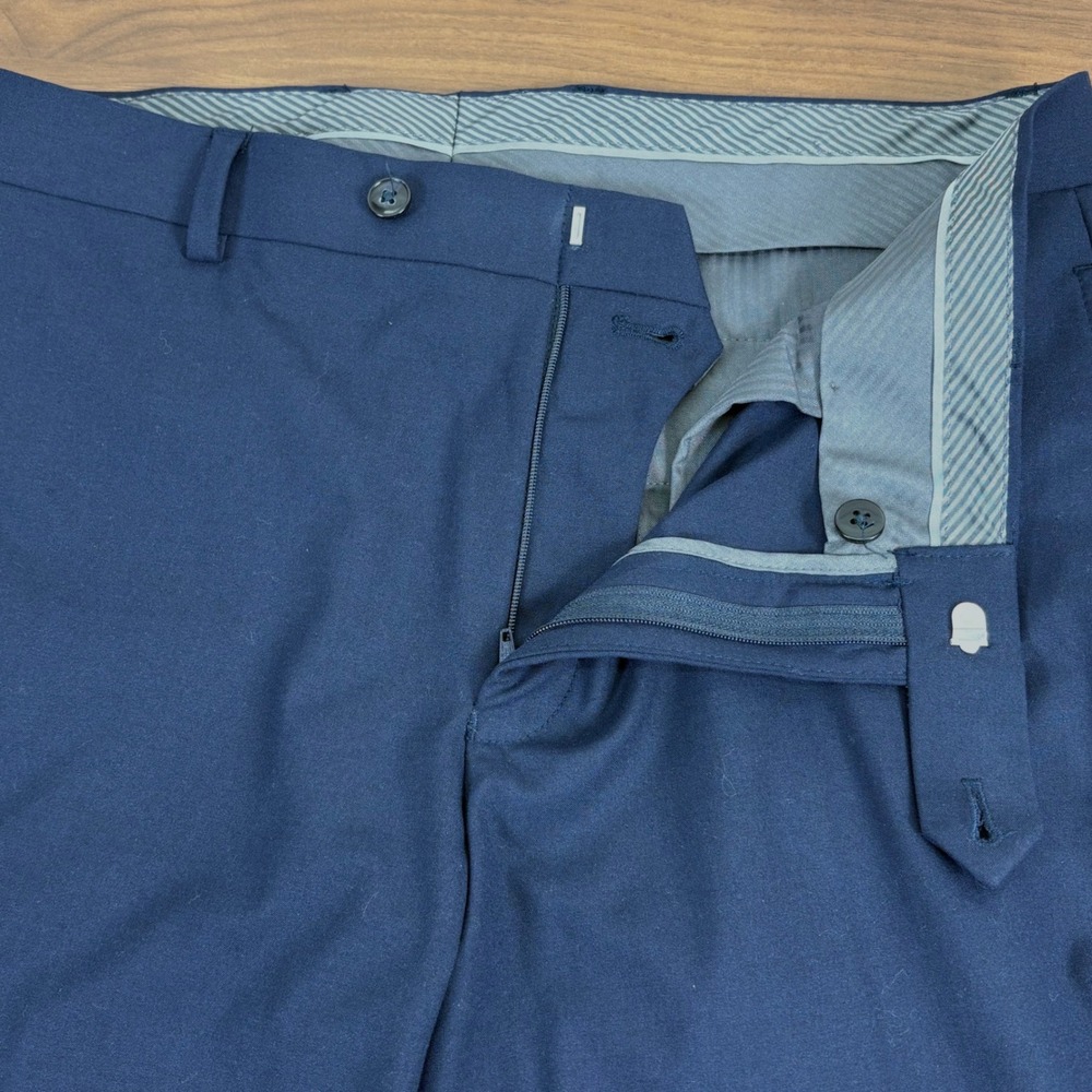 Michael Kors‎ Mens Dress Pants Navy Blue Flat Front 34x29.5 Career Office - Picture 5 of 10